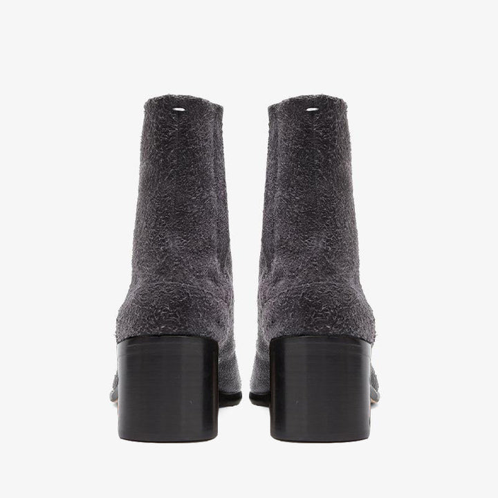 Gray Suede Split-Toe Ankle Boots - Arno Conti Shoe