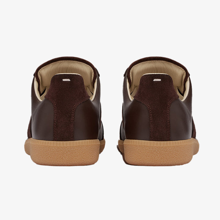 Cocoa Leather with Suede Sneakers - Arno Conti Shoe