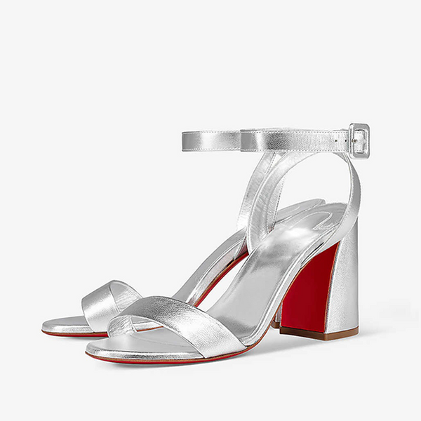 Eye-catching Silver Leather Sandals
