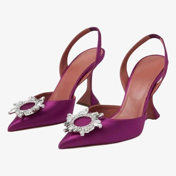 Magenta Crystal Slingbacks