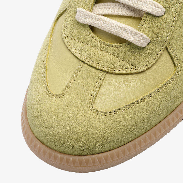 Mint Green Leather and Suede Sneakers - Arno Conti Shoe