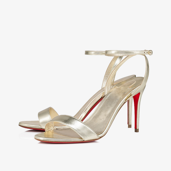 Sleek Platine Silver Leather Sandal