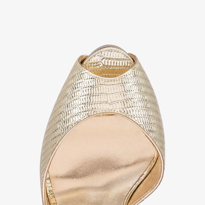 Gold Embossed Calf Leather Pump - ARNO CONTI