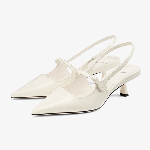 Patent Leather Slingback Pumps