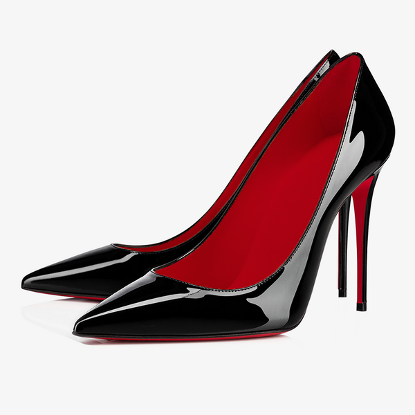 Patent Leather Stiletto Pumps with Red Interior - ARNO CONTI