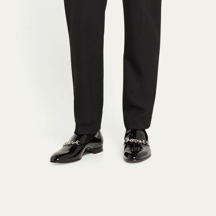 Men's Patent Leather Slip-On Loafers - ARNO CONTI