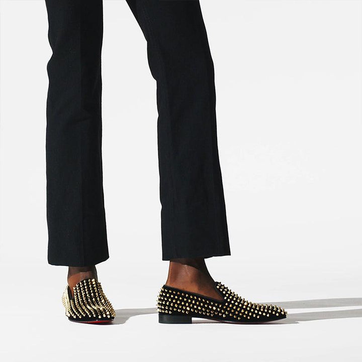 Trendy Spiked Rivets Studded Loafers - ARNO CONTI