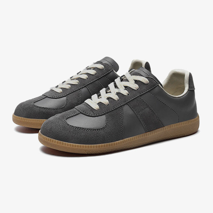 Black Leather and Suede Sneakers - Arno Conti Shoe