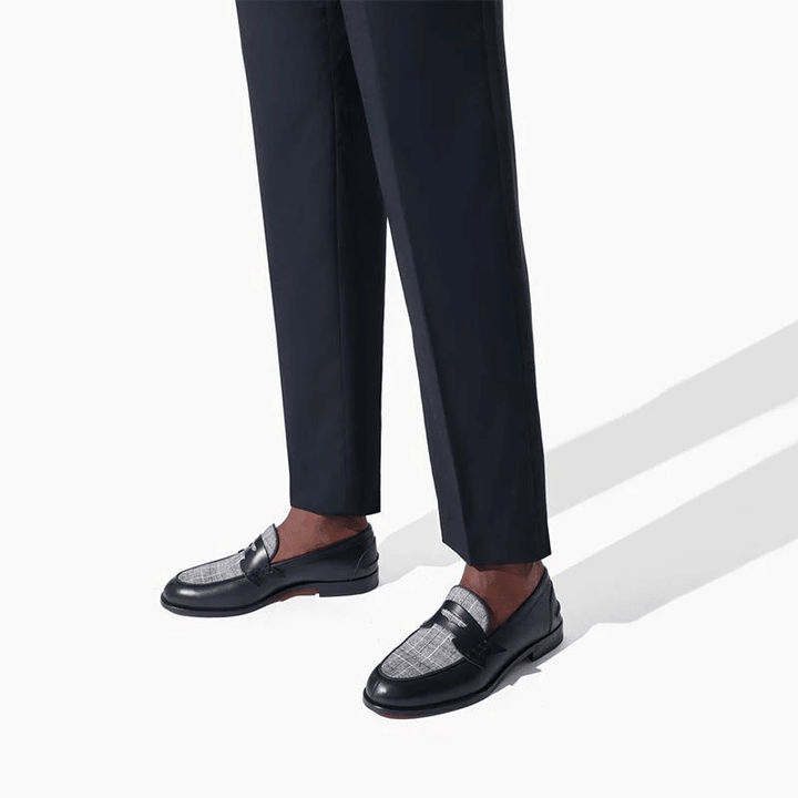 Casual Bi-color Leather Penny Loafers - ARNO CONTI