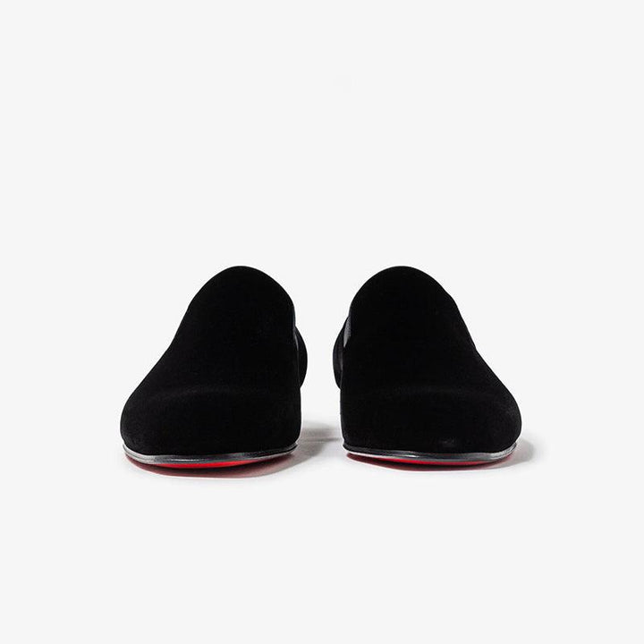 Rock 'n' Roll Velvet Loafers with Silver Spikes - ARNO CONTI