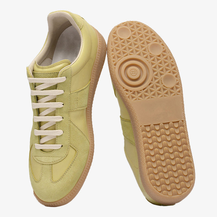 Mint Green Leather and Suede Sneakers - Arno Conti Shoe