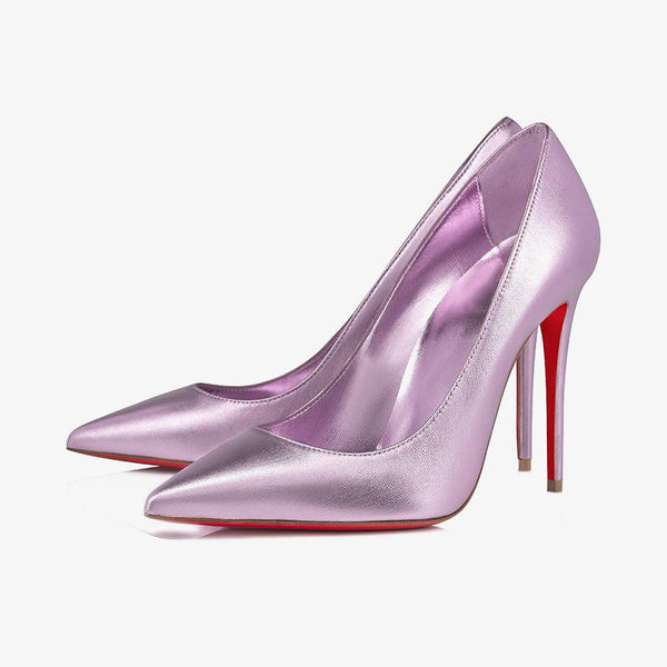 Eye-catching Lavender Laminated Leather Pumps - ARNO CONTI