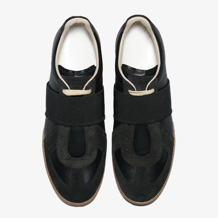 Black Sneakers with Suede Inserts - Arno Conti Shoe