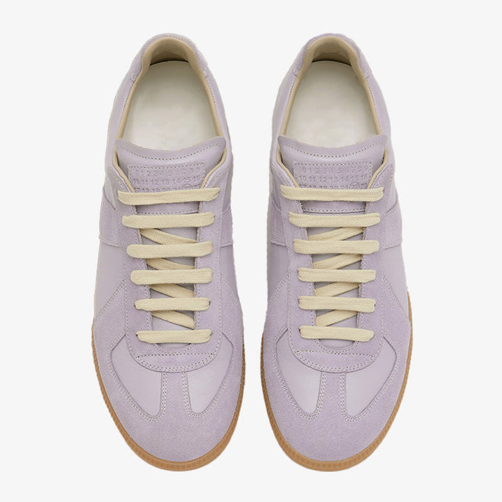 Iconic Purple Leather and Suede Sneakers - Arno Conti Shoe