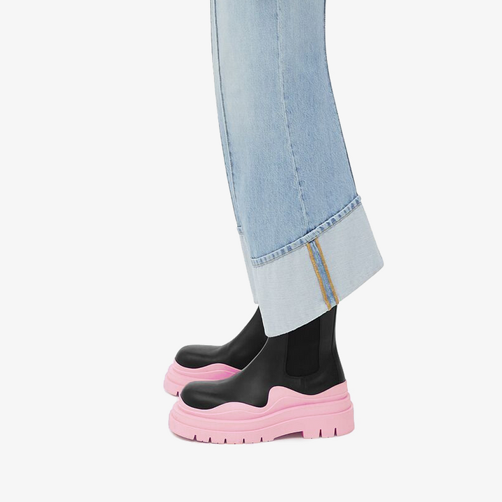 Pink/Black Chelsea Boots - Arno Conti Shoe
