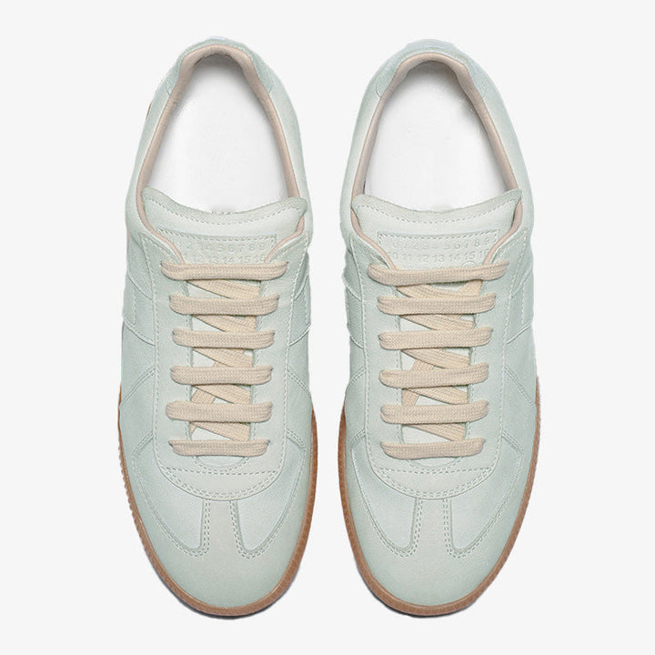 Light Blue-Green Lace-Up Sneakers - Arno Conti Shoe