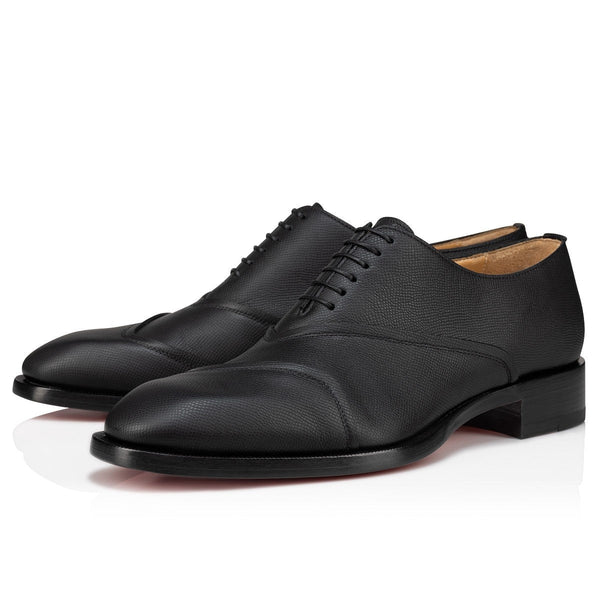Black Grained Calf Leather Derby Shoe