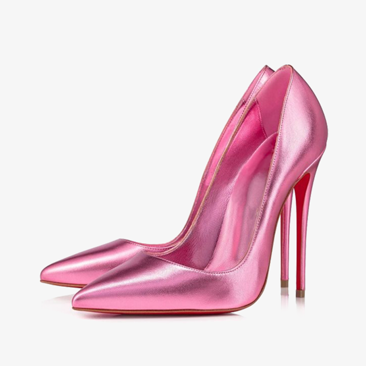 Iridescent Confetti Pink Leather Stiletto - ARNO CONTI