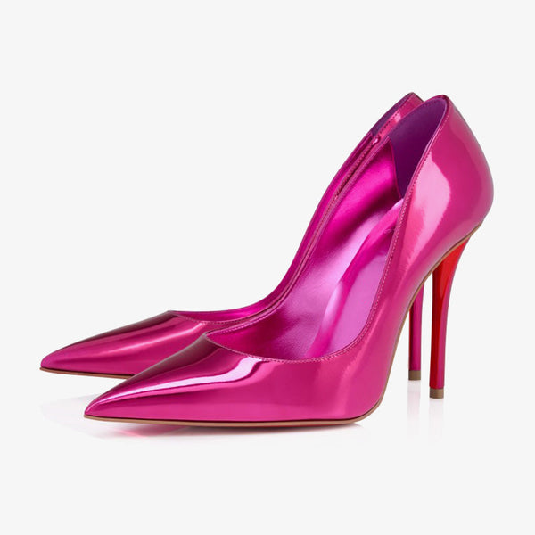 Pink Patent Stiletto Pumps