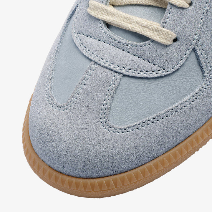 Blue Leather and Suede Sneakers - Arno Conti Shoe