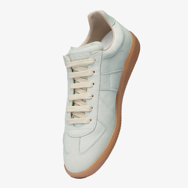 Light Blue-Green Lace-Up Sneakers - Arno Conti Shoe