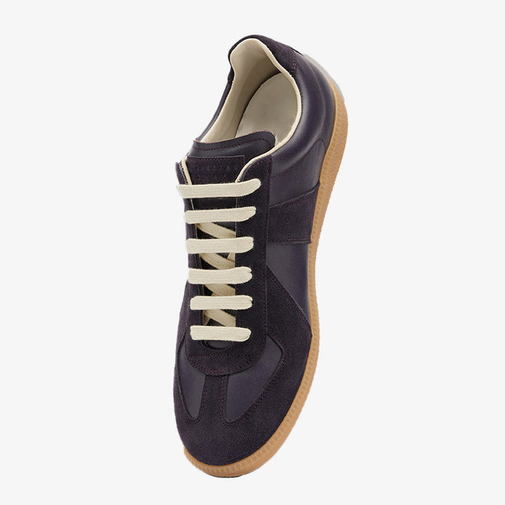 Purple Leather and Suede Sneakers - Arno Conti Shoe