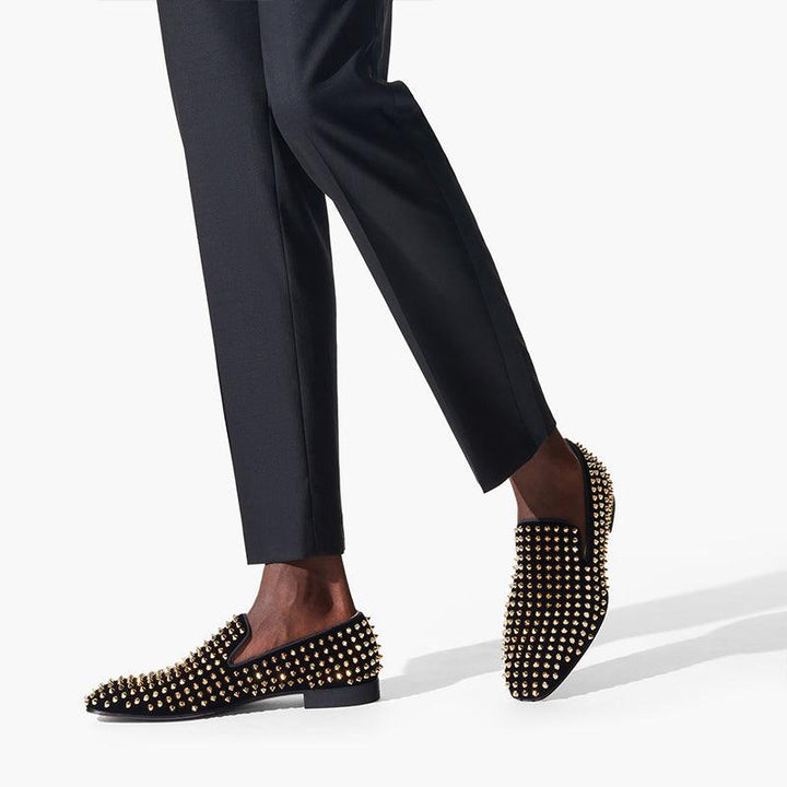 Trendy Spiked Rivets Studded Loafers - ARNO CONTI