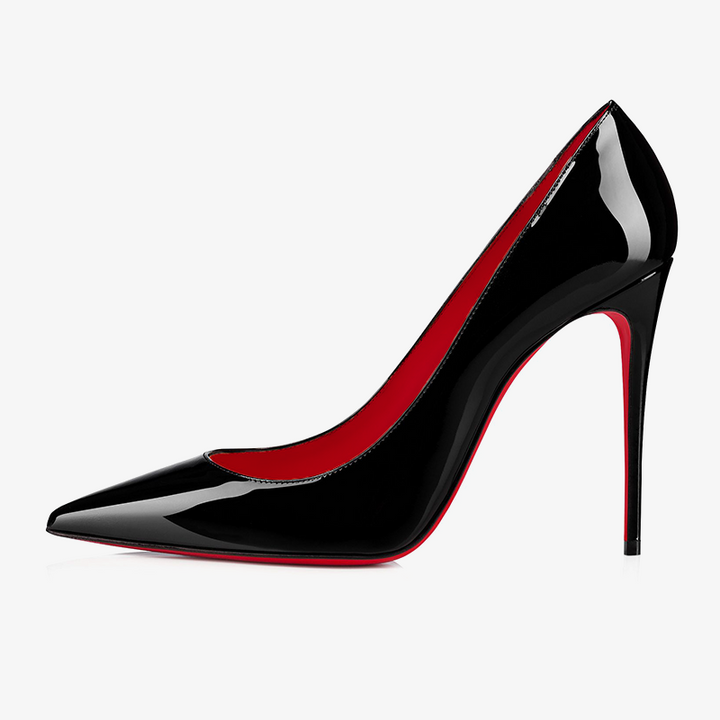 Patent Leather Stiletto Pumps with Red Interior - ARNO CONTI