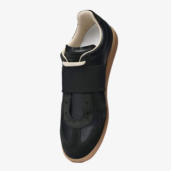 Black Sneakers with Suede Inserts - Arno Conti Shoe