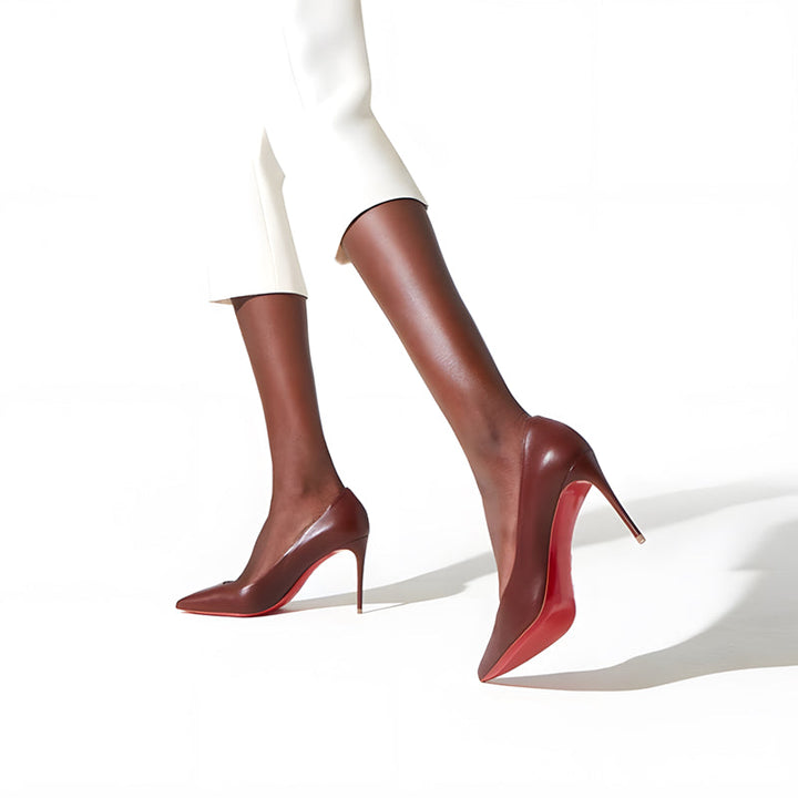 Luxurious Burgundy Leather Pumps - ARNO CONTI