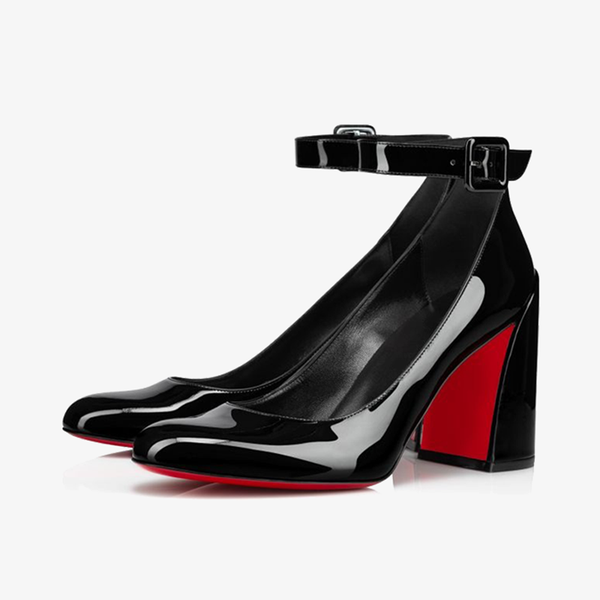 Black Patent Leather Sandal Square Buckle - ARNO CONTI