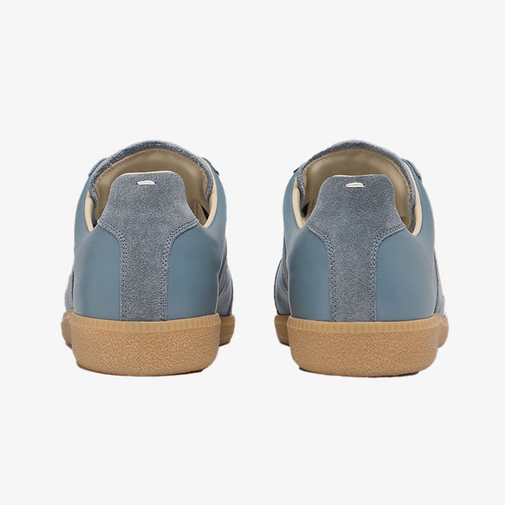 Iconic Blue Leather and Suede Sneakers - Arno Conti Shoe