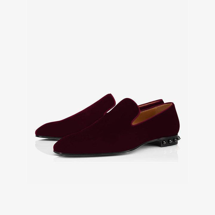 Suede Loafers with Metal Studs - ARNO CONTI