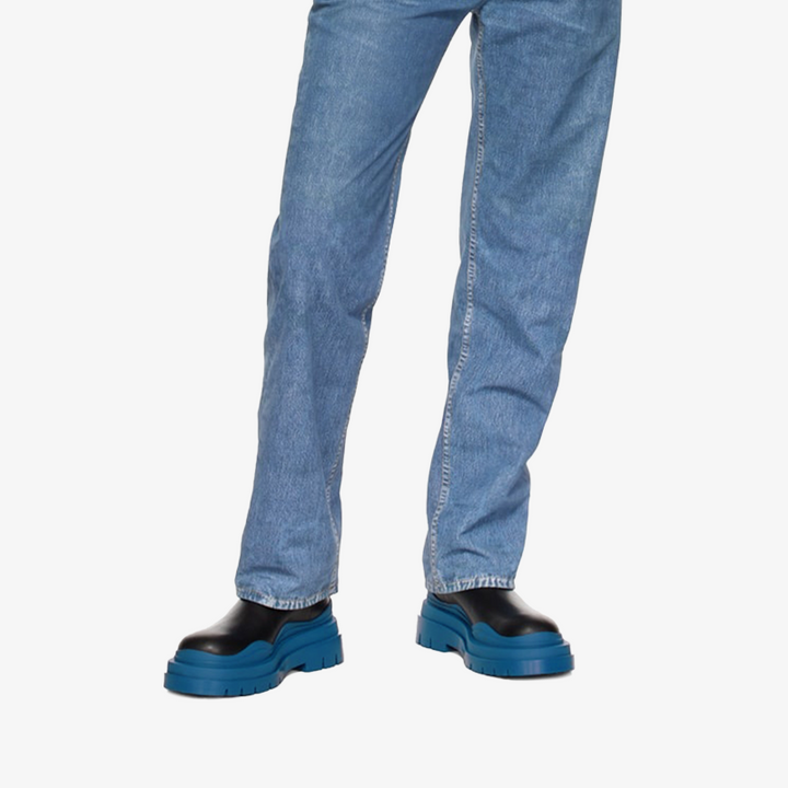 Black/Blue Chelsea Boots - Arno Conti Shoe