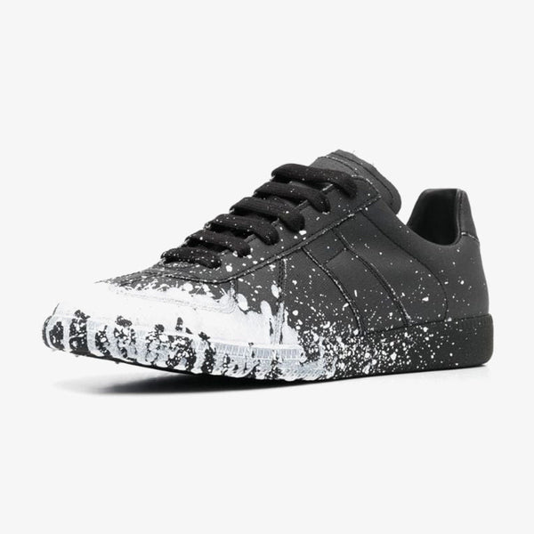 Artistic Paint-Splash Low-Top Sneakers - Arno Conti Shoe