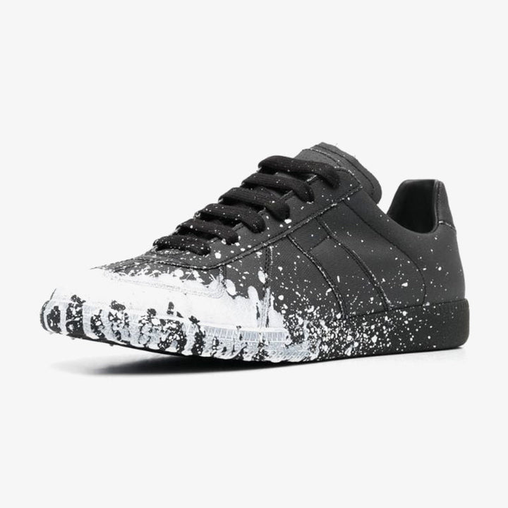Artistic Paint-Splash Low-Top Sneakers - Arno Conti Shoe