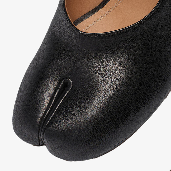 Split-toe High Heel Sandals in Soft Calf Leather - Arno Conti Shoe