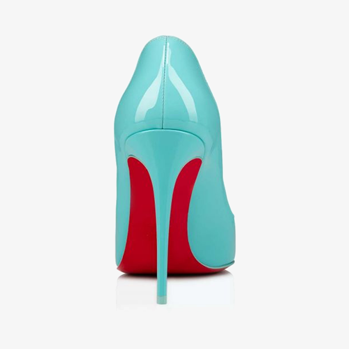 Blue Patent Leather Pump with Stiletto Heel - ARNO CONTI