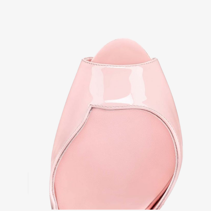 Pale Pink Patent Leather Stiletto Pumps - ARNO CONTI