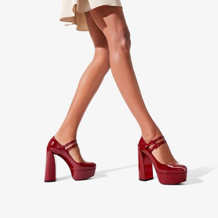 Red Patent Leather Pumps ￡?Adjustable Straps - ARNO CONTI