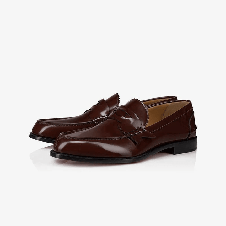 Casual Bi-color Leather Penny Loafers - ARNO CONTI