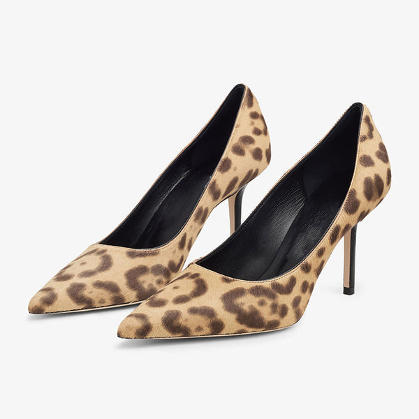 Leopard Print Pony Stiletto Pump