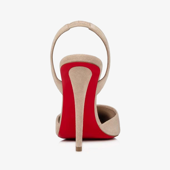 Coffee Suede Calfskin Slingback Pump - ARNO CONTI