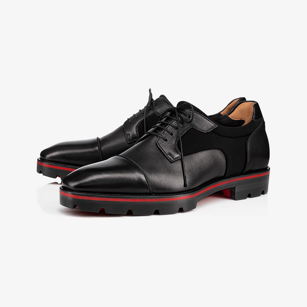Black Leather City Shoe with Neoprene Sock