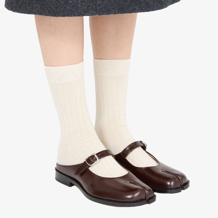 Cedar Brown Tabi Leather Sandals - ARNO CONTI