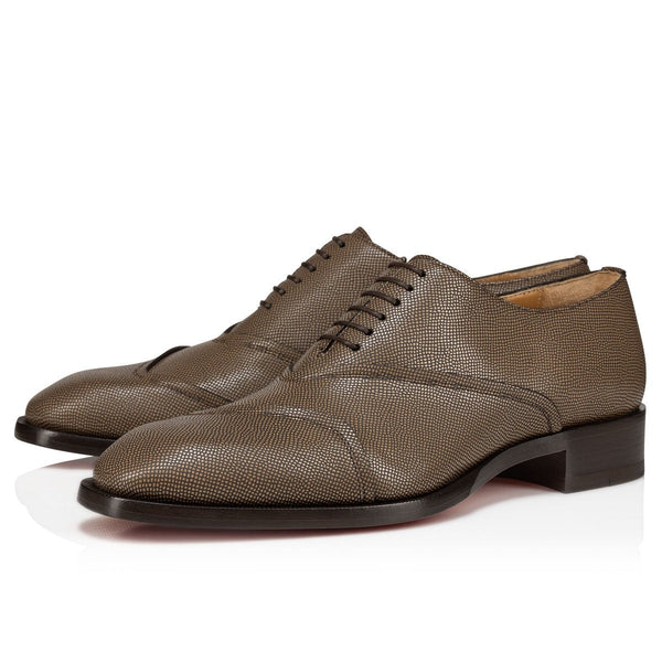 Brown Petit Grain Calf Leather Formal Shoe