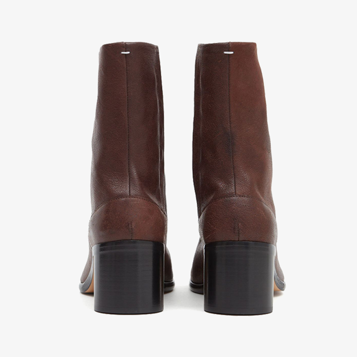 Chocolate Split-Toe Ankle Boots - Arno Conti Shoe