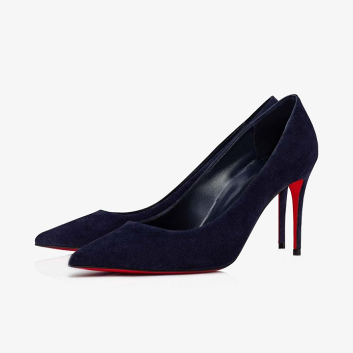 Elegant Blue Waxed Suede Pumps - ARNO CONTI