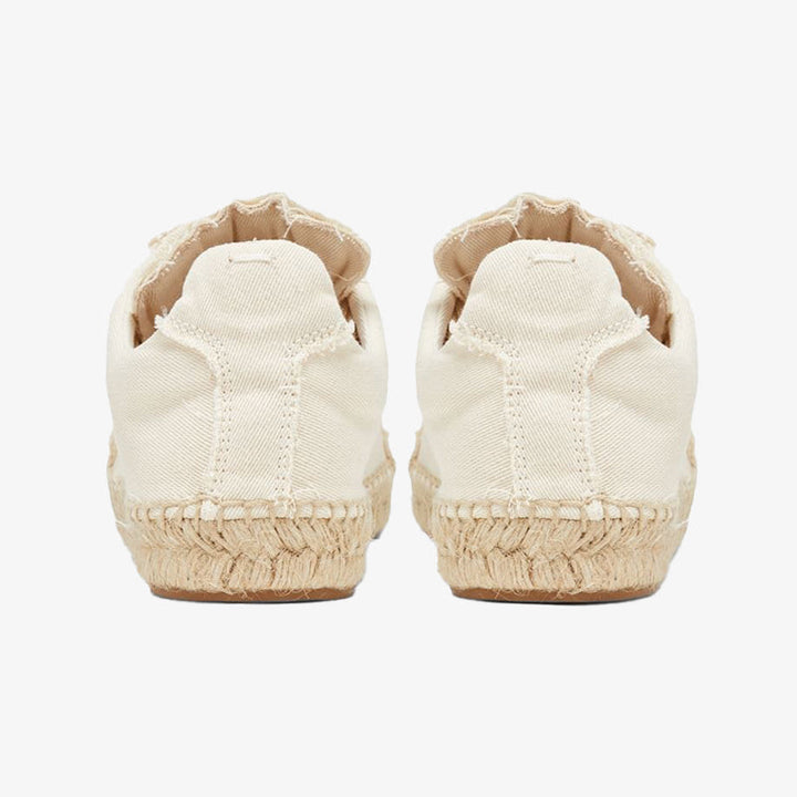 Chic Off-White canvas Sneakers - Arno Conti Shoe