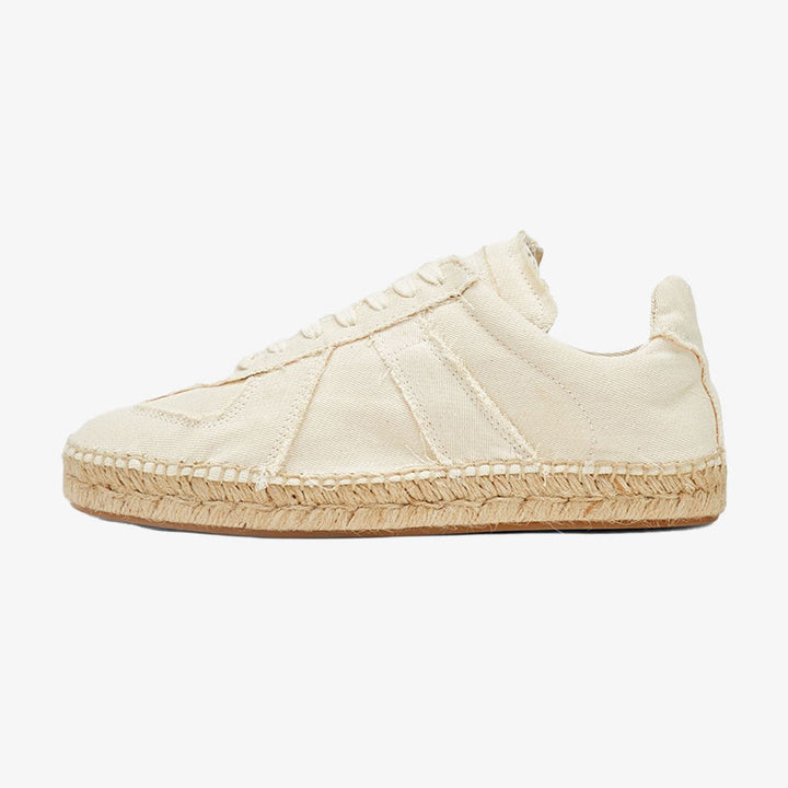 Chic Off-White canvas Sneakers - Arno Conti Shoe